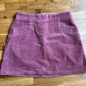 Size 8, ANA pink cord skirt.